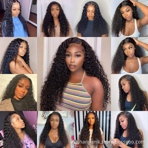 Wholesale Human Hair Extension Vendor Wig Brazilian Curly Wave Closure Wig Hd Frontal Wigs Human Hair Lace Front For Black Women